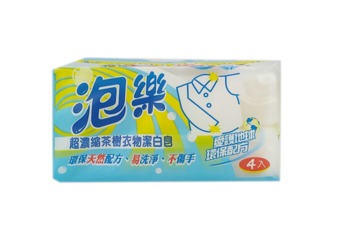 泡樂茶樹抗菌衣物潔白皂150g4入